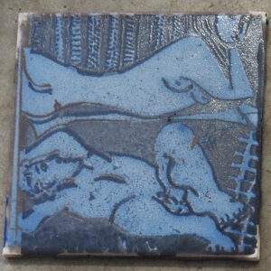 Aho Art Tile Black & Blue 6x6